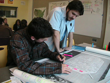 Josh and Bryce sketching